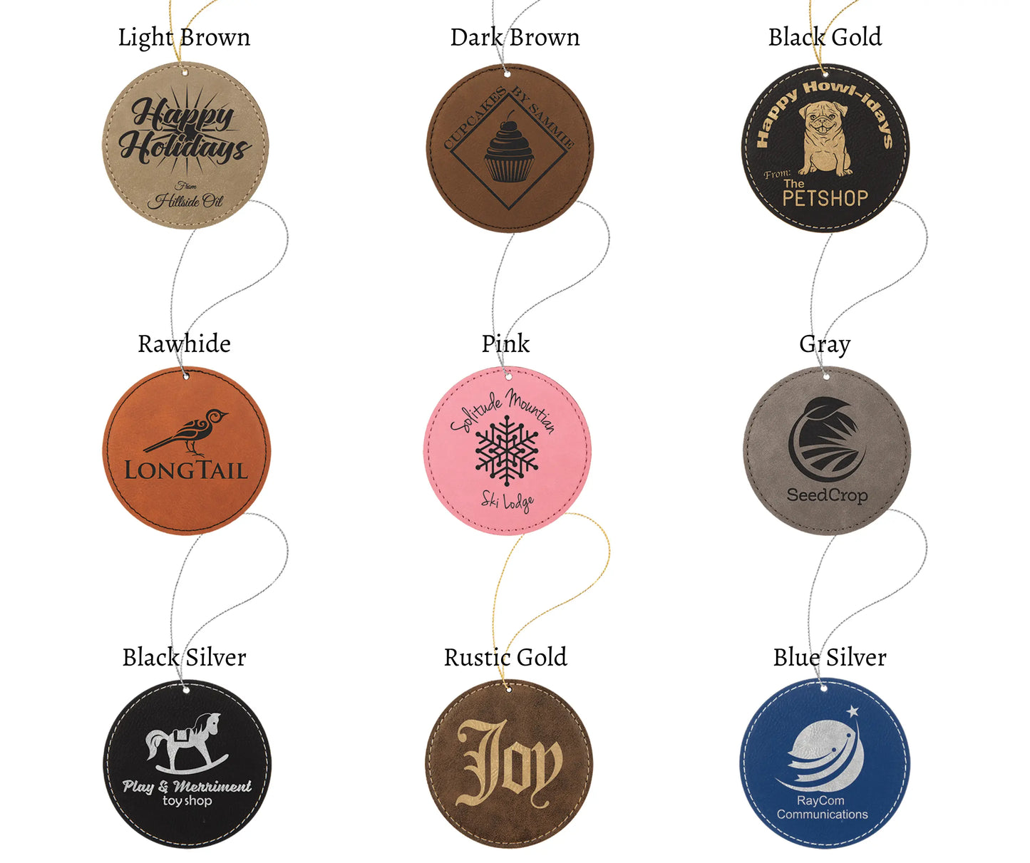 Leather Round Ornament The Leather Patch