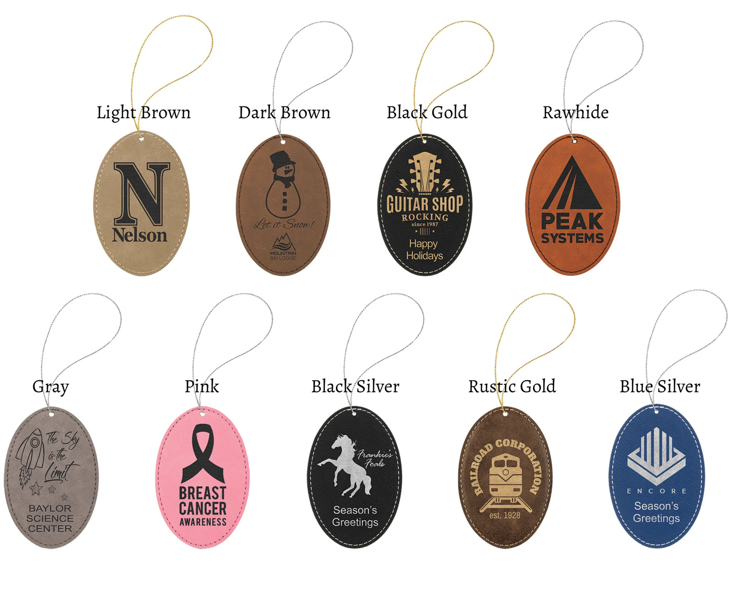 Leather Oval Ornament The Leather Patch