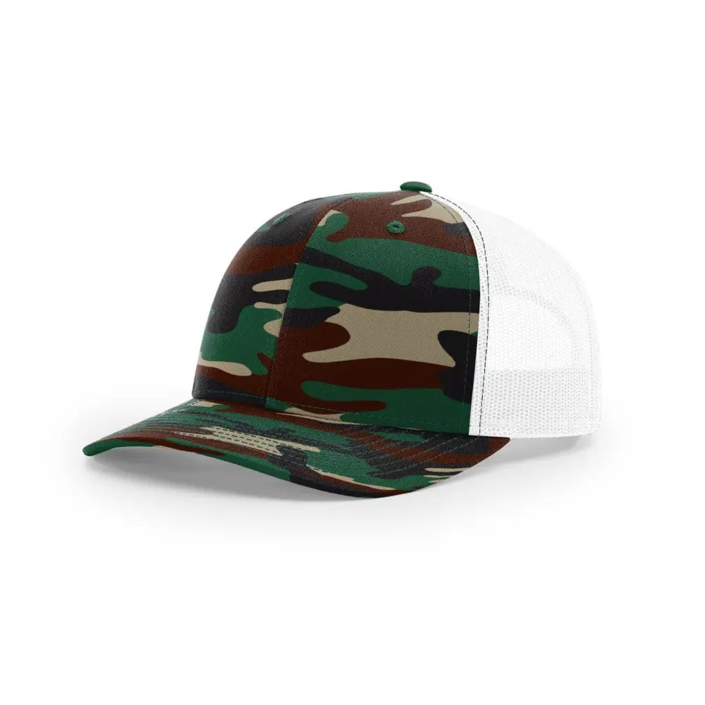 Richardson 112P — Green Camo/White