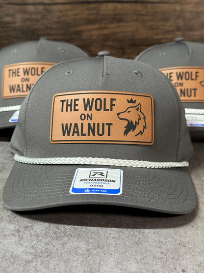 Personalized business logo hat with leatherette patch