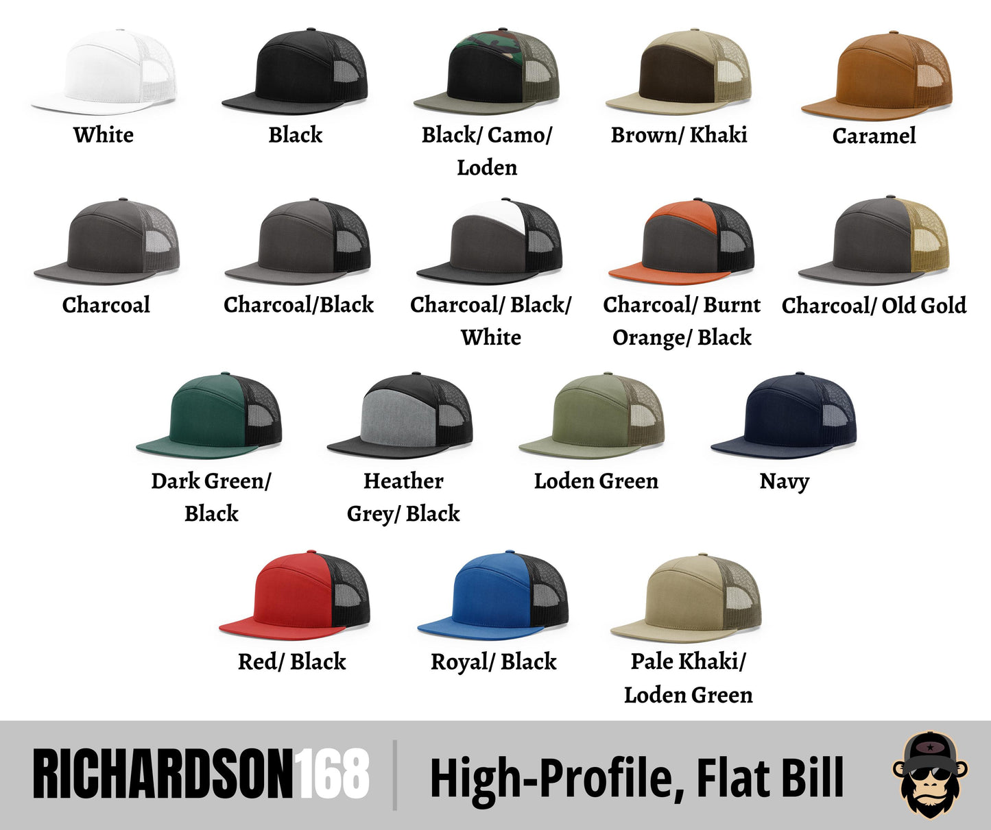 a collection of various colored baseball caps, each with different styles and colors, arranged in a grid format.
