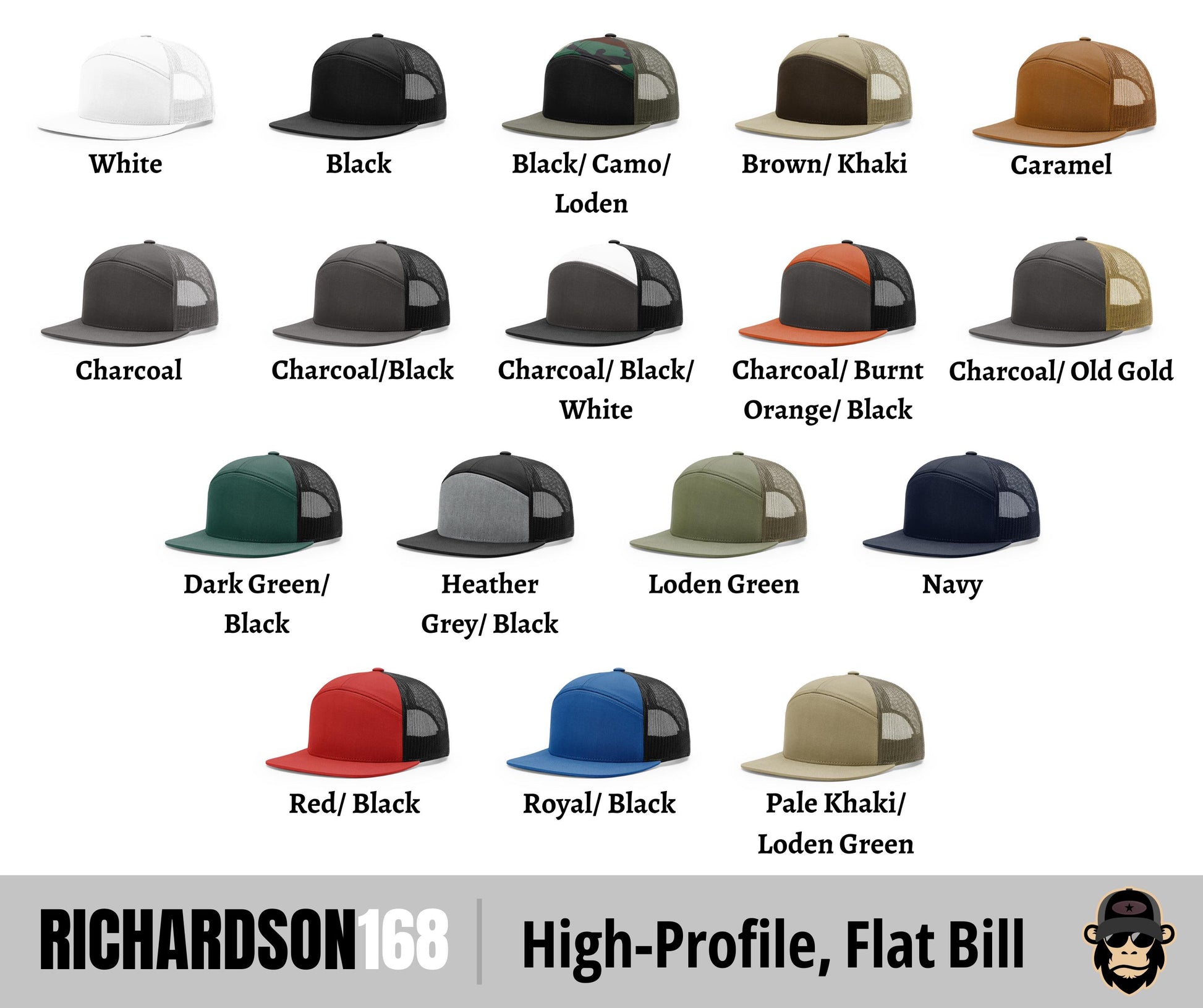 a collection of various colored baseball caps, each with different styles and colors, arranged in a grid format.