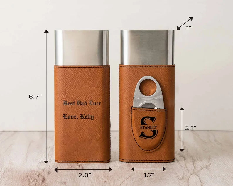 Leather Cigar Case with Cutter