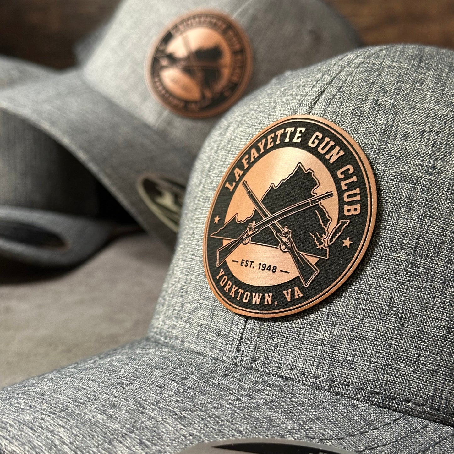 FlexFit 110 Trucker Hat + Leather Patch The Leather Patch