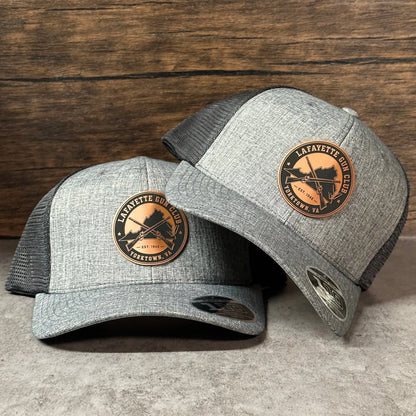 FlexFit 110 Trucker Hat + Leather Patch