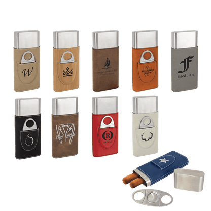 Leather Cigar Case with Cutter